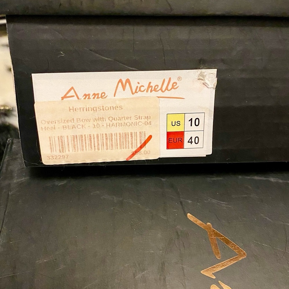 Anne Michelle Black Heels with Oversized Bow NEW 🗃️ Size 10/EU 40 - Picture 7 of 8